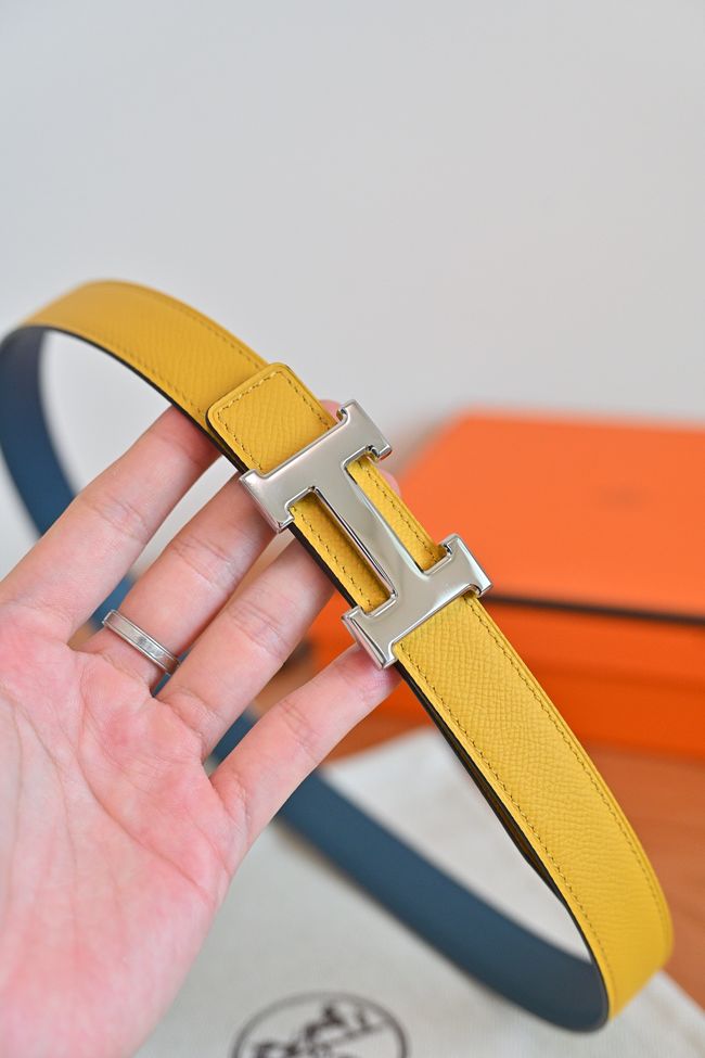 Hermes Constance buckle & double-sided leather belt 24mm H07457-4 Hermes Constance buckle & double-sided leather belt 24mm H07457-4