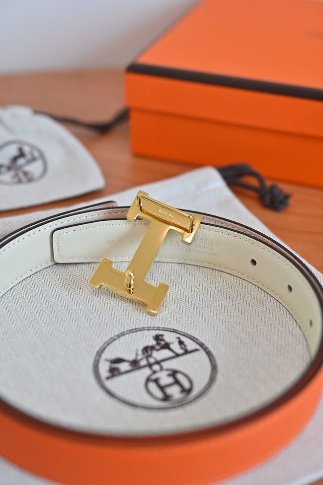 Hermes Constance buckle & double-sided leather belt 24mm H07457-5