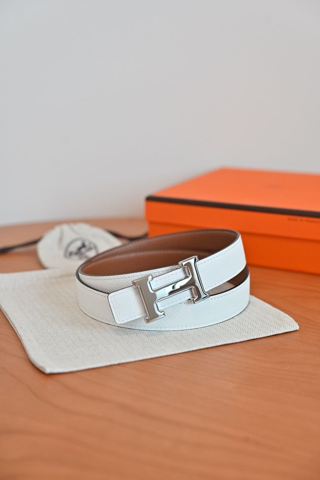 Hermes Constance buckle & double-sided leather belt 24mm H07457-6