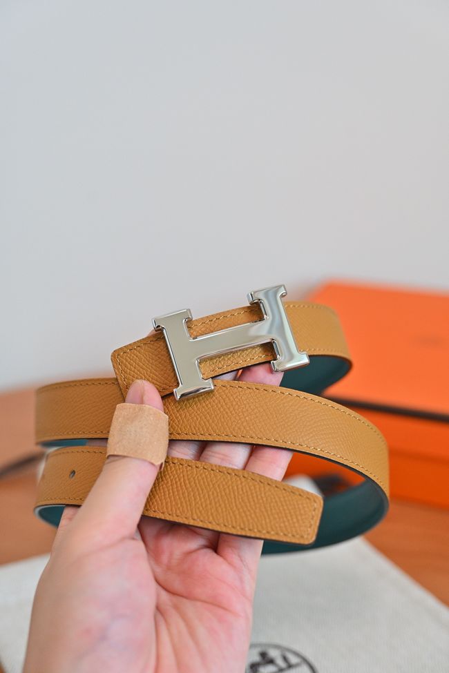 Hermes Constance buckle & double-sided leather belt 24mm H07457-7