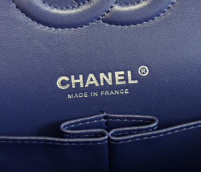 Chanel Small Flap Bag Crocodile Embossed 1112 dark blue&silver Chanel Small Flap Bag Crocodile Embossed 1112 dark blue&silver