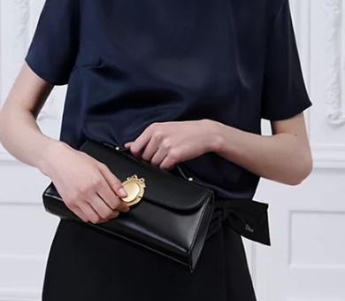 Dior Medaillon Pouch Smooth Calfskin M3671 black Dior Medaillon Pouch Smooth Calfskin M3671 black