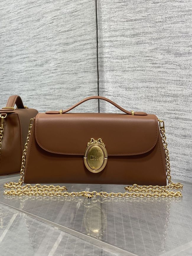 Dior Medaillon Pouch Smooth Calfskin M3671 tan