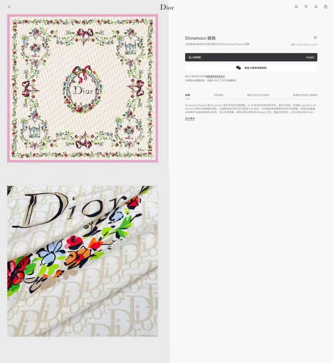 Dior Oblique Shawl 64TS1-2 Dior Oblique Shawl 64TS1-2
