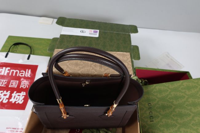 Gucci Bamboo Tote medium bag A005YB Dark brown Gucci Bamboo Tote medium bag A005YB Dark brown