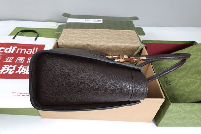 Gucci Bamboo Tote medium bag A005YB Dark brown Gucci Bamboo Tote medium bag A005YB Dark brown