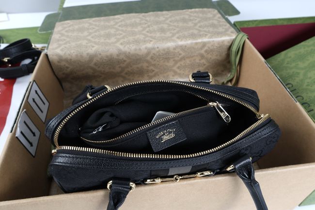 Gucci Borsetto medium boston bag 866732 black Gucci Borsetto medium boston bag 866732 black