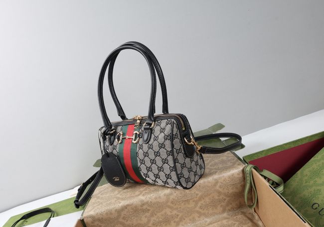 Gucci Borsetto medium boston bag canvas 866732 black