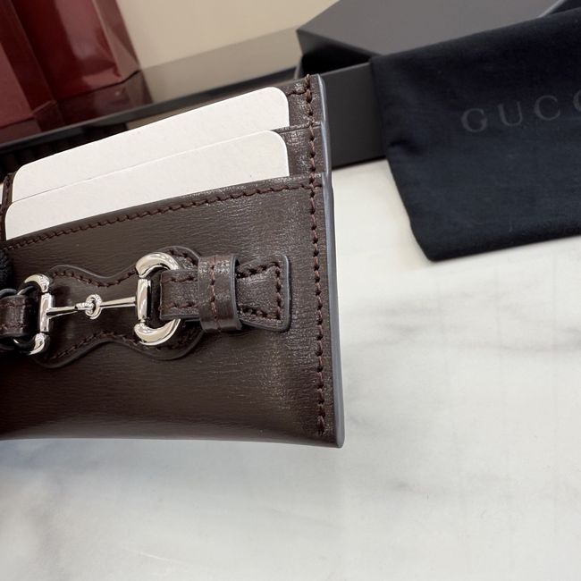 Gucci Card case with Horsebit A006YR dark brown Gucci Card case with Horsebit A006YR dark brown