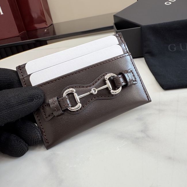 Gucci Card case with Horsebit A006YR dark brown Gucci Card case with Horsebit A006YR dark brown