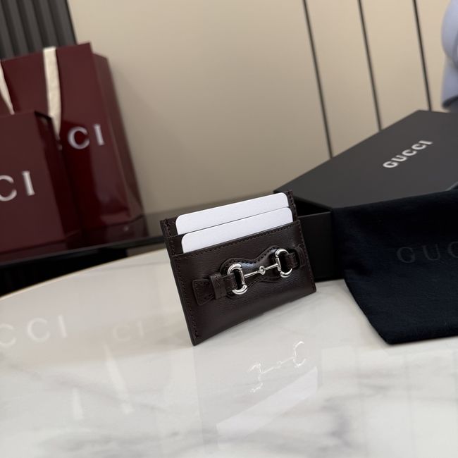 Gucci Card case with Horsebit A006YR dark brown Gucci Card case with Horsebit A006YR dark brown