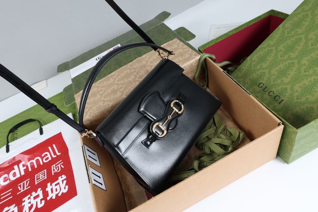 Gucci Horsebit Duomo medium top handle bag A006N6 black Gucci Horsebit Duomo medium top handle bag A006N6 black
