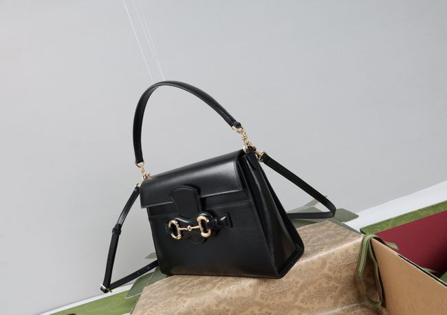 Gucci Horsebit Duomo medium top handle bag A006N6 black Gucci Horsebit Duomo medium top handle bag A006N6 black