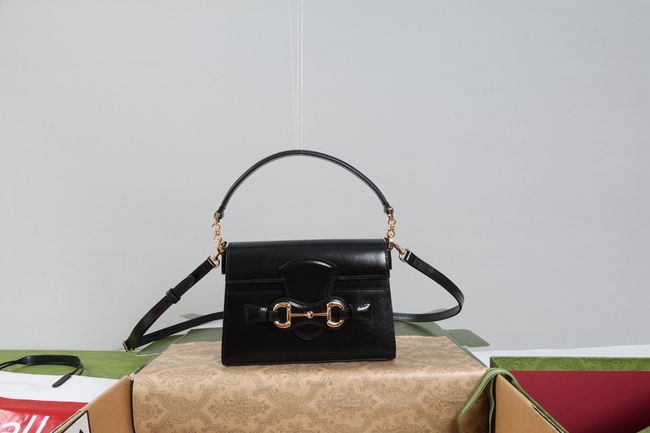 Gucci Horsebit Duomo small top handle bag A006O9 black Gucci Horsebit Duomo small top handle bag A006O9 black