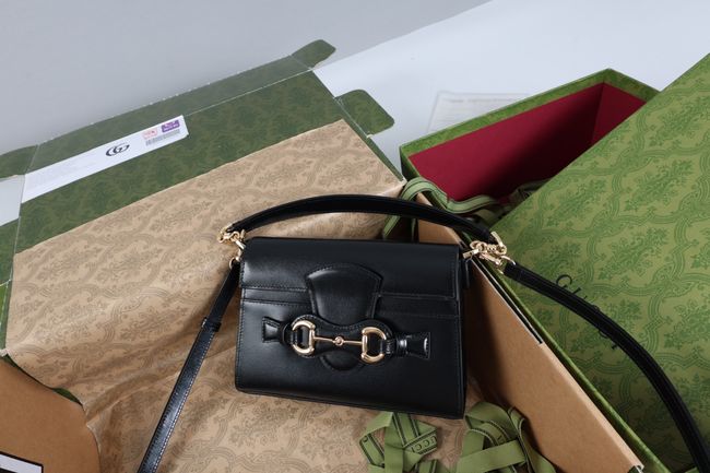 Gucci Horsebit Duomo small top handle bag A006O9 black Gucci Horsebit Duomo small top handle bag A006O9 black
