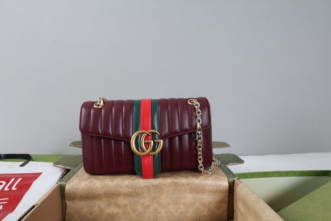 Gucci Jetset GG Marmont medium shoulder bag A005XW burgundy Gucci Jetset GG Marmont medium shoulder bag A005XW burgundy
