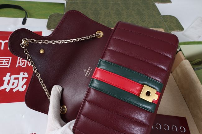 Gucci Jetset GG Marmont small shoulder bag A006X1 burgundy Gucci Jetset GG Marmont small shoulder bag A006X1 burgundy