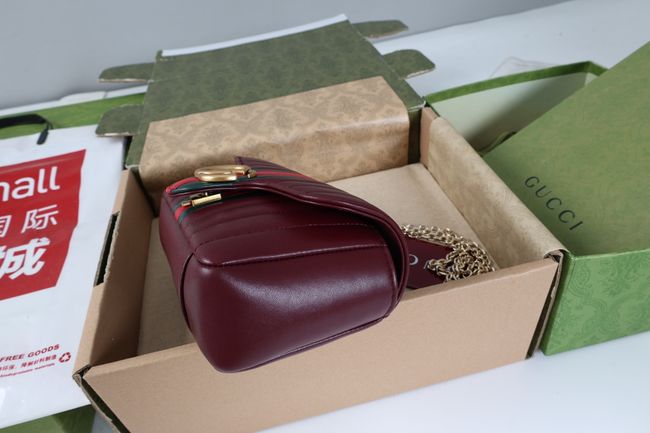 Gucci Jetset GG Marmont small shoulder bag A006X1 burgundy Gucci Jetset GG Marmont small shoulder bag A006X1 burgundy
