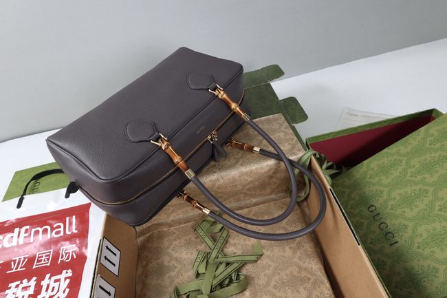 Gucci Large boston bag with bamboo A006OD gray Gucci Large boston bag with bamboo A006OD gray