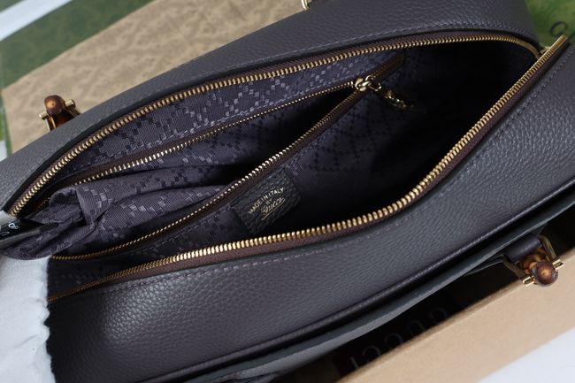 Gucci Large boston bag with bamboo A006OD gray Gucci Large boston bag with bamboo A006OD gray