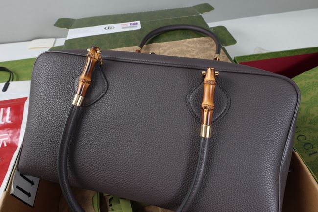 Gucci Large boston bag with bamboo A006OD gray Gucci Large boston bag with bamboo A006OD gray