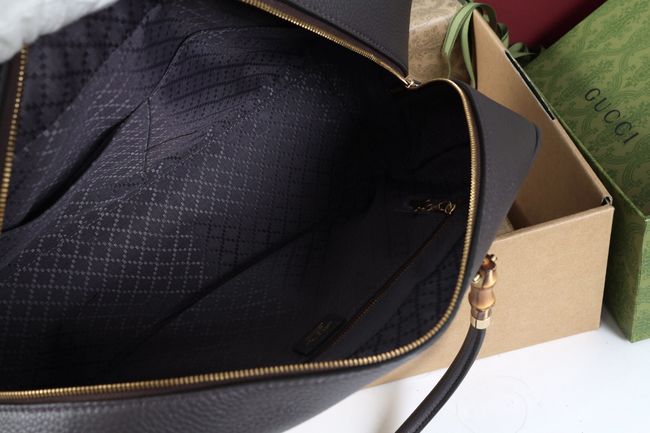 Gucci Large boston bag with bamboo A006OD gray Gucci Large boston bag with bamboo A006OD gray