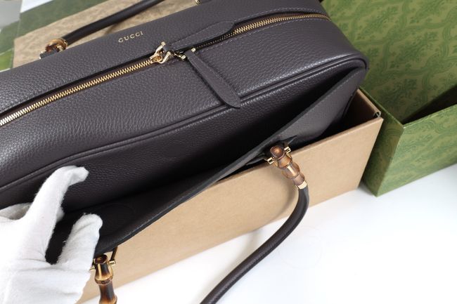Gucci Large boston bag with bamboo A006OD gray Gucci Large boston bag with bamboo A006OD gray