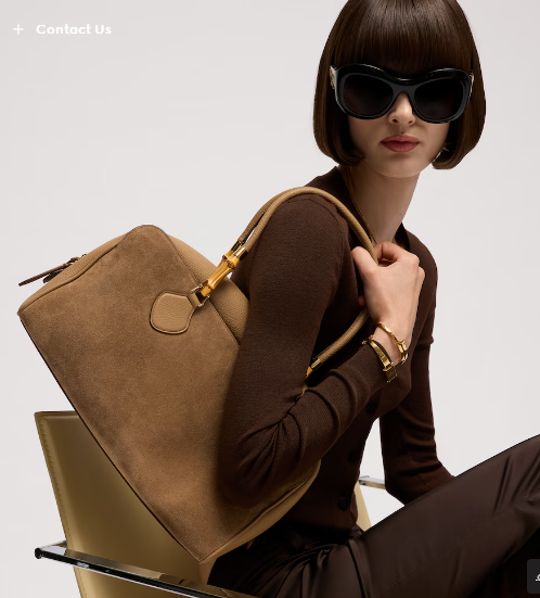 Gucci Large boston bag with bamboo soft suede A006OD dark beige Gucci Large boston bag with bamboo soft suede A006OD dark beige