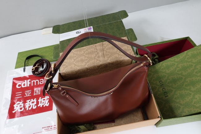Gucci Starlet large shoulder bag soft leather A00CI2 Dark brown Gucci Starlet large shoulder bag soft leather A00CI2 Dark brown