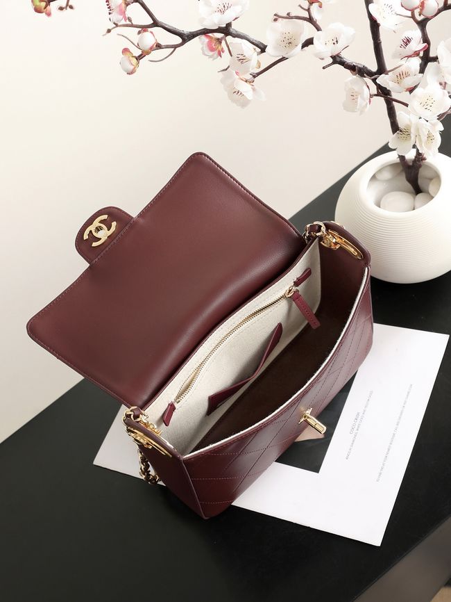 Chanel Small Flap Bag AS6625 Burgundy Chanel Small Flap Bag AS6625 Burgundy