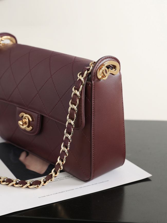 Chanel Small Flap Bag AS6625 Burgundy Chanel Small Flap Bag AS6625 Burgundy