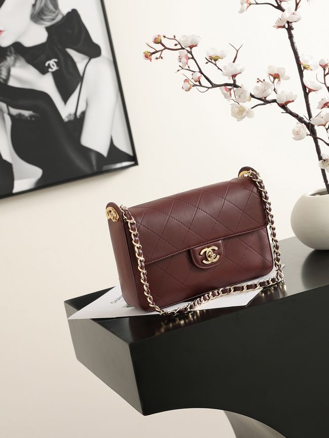 Chanel Small Flap Bag AS6625 Burgundy Chanel Small Flap Bag AS6625 Burgundy