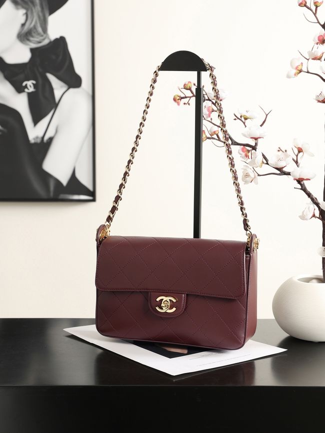 Chanel Small Flap Bag AS6625 Burgundy Chanel Small Flap Bag AS6625 Burgundy