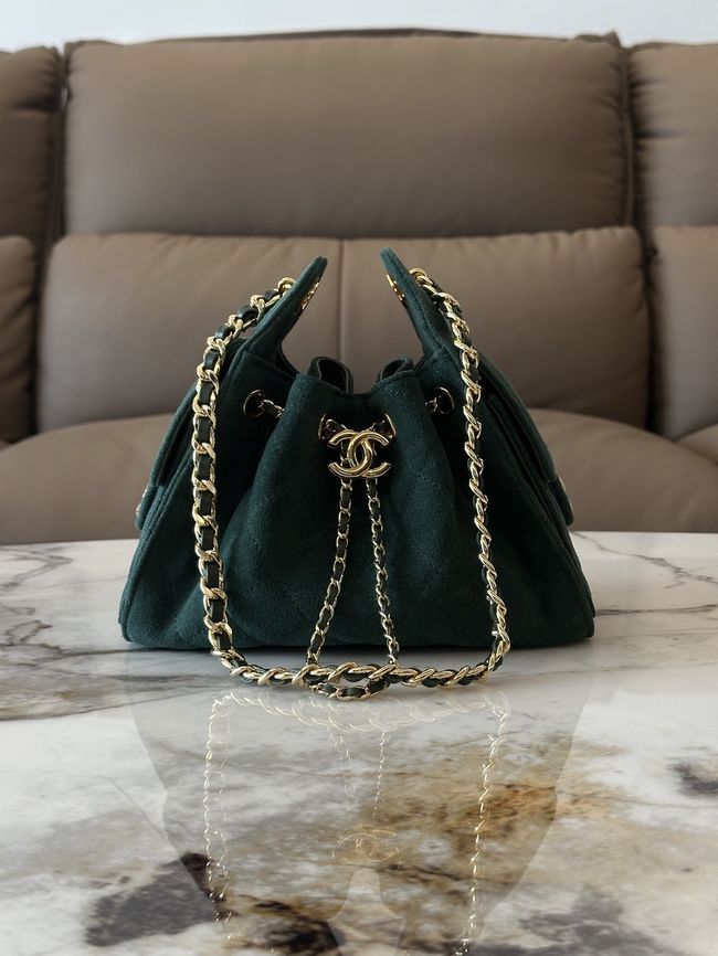 CHANEL 25 Mini Handbag Suede AS5631 dark blue CHANEL 25 Mini Handbag Suede AS5631 dark blue