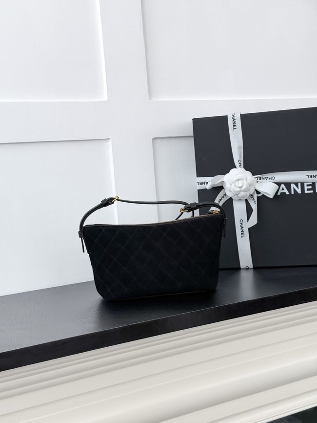 CHANEL Hobo Bag Suede AS5322 black CHANEL Hobo Bag Suede AS5322 black