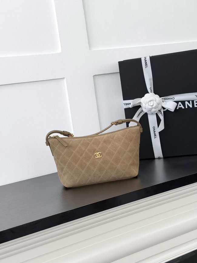 CHANEL Hobo Bag Suede AS5322 dark beige CHANEL Hobo Bag Suede AS5322 dark beige