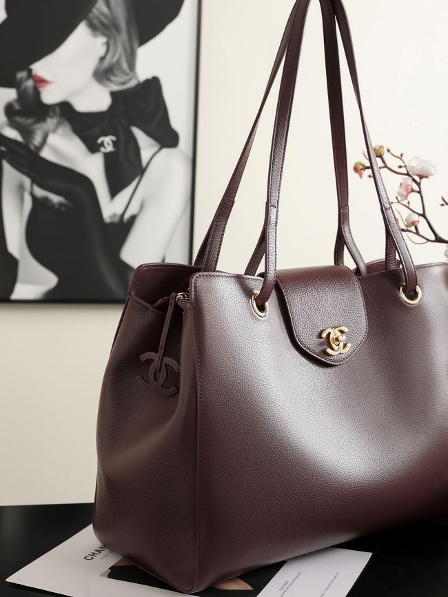 Chanel Shopping Bag AS6242 Burgundy Chanel Shopping Bag AS6242 Burgundy