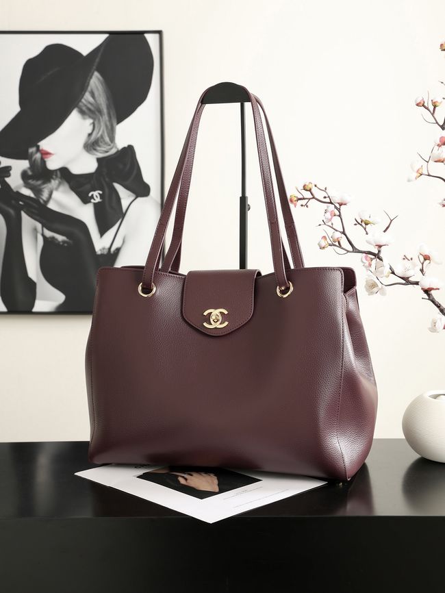 Chanel Shopping Bag AS6242 Burgundy Chanel Shopping Bag AS6242 Burgundy