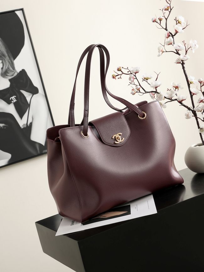 Chanel Shopping Bag AS6242 Burgundy Chanel Shopping Bag AS6242 Burgundy