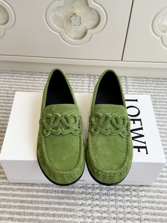 Loewe Suede cowhide Double L loafers VL290-1