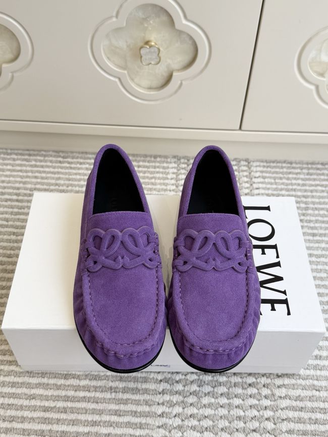 Loewe Suede cowhide Double L loafers VL290-2