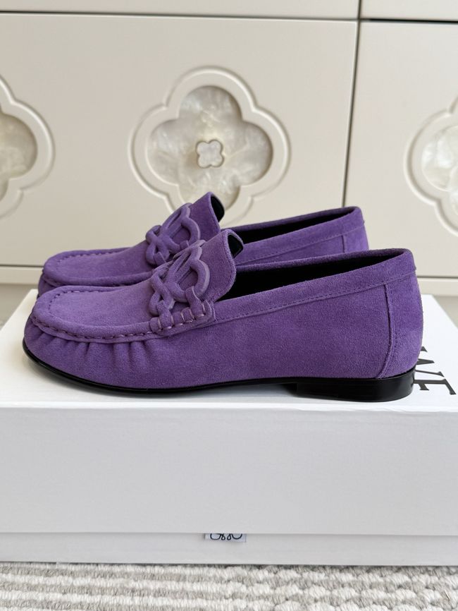 Loewe Suede cowhide Double L loafers VL290-2