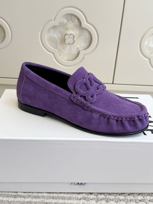 Loewe Suede cowhide Double L loafers VL290-2