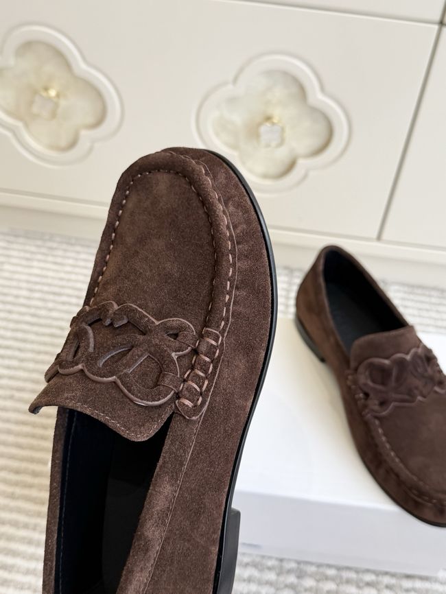 Loewe Suede cowhide Double L loafers VL290-3