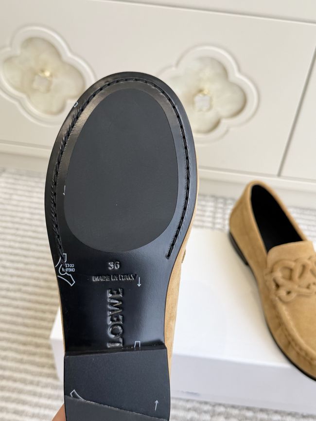 Loewe Suede cowhide Double L loafers VL290-4