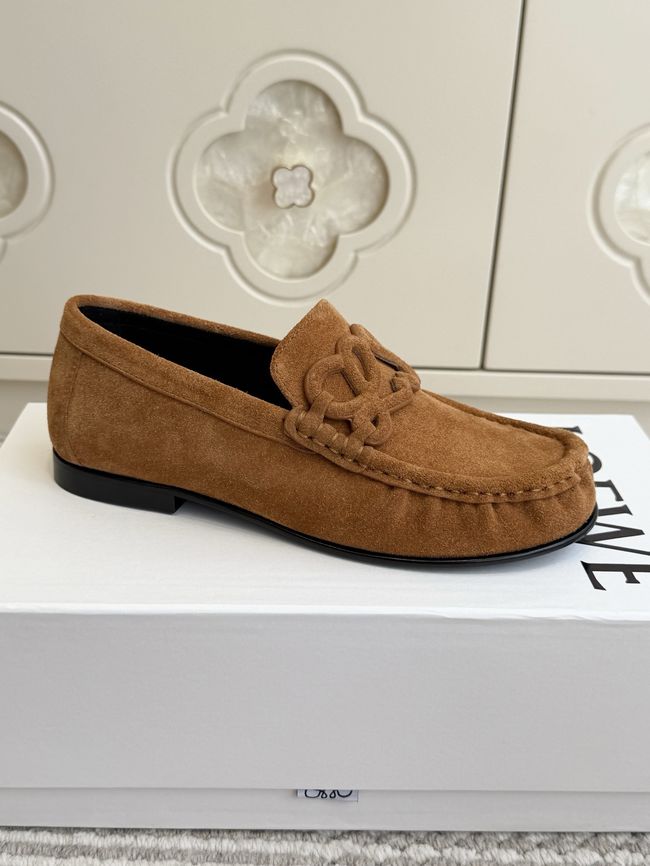 Loewe Suede cowhide Double L loafers VL290-5