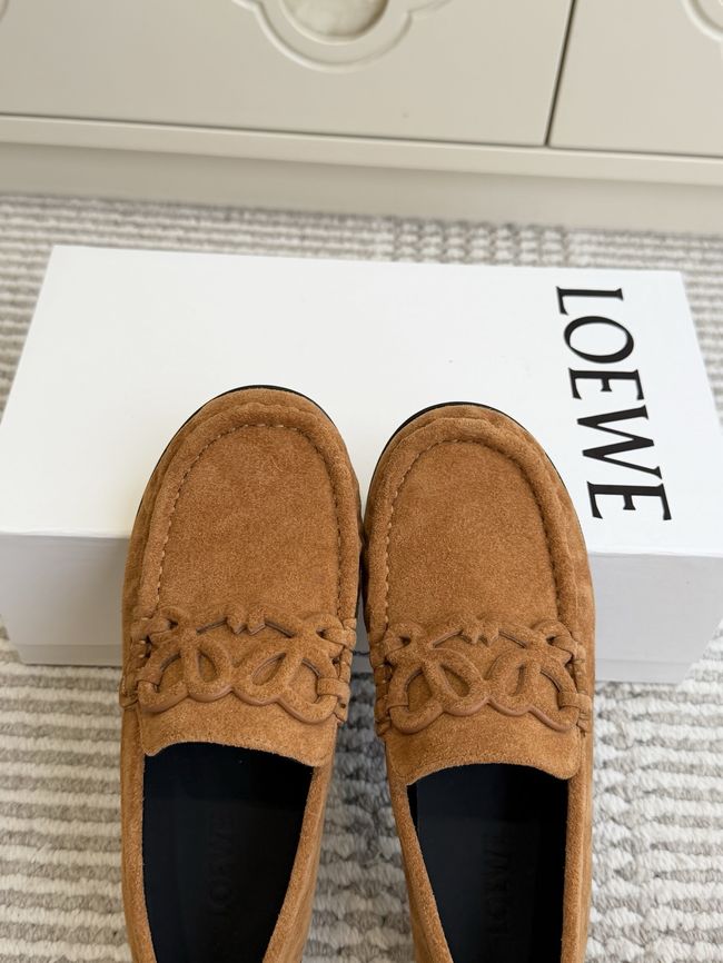 Loewe Suede cowhide Double L loafers VL290-5