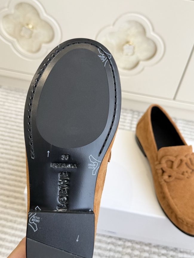 Loewe Suede cowhide Double L loafers VL290-5