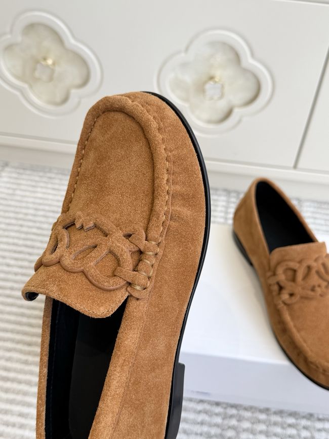 Loewe Suede cowhide Double L loafers VL290-5