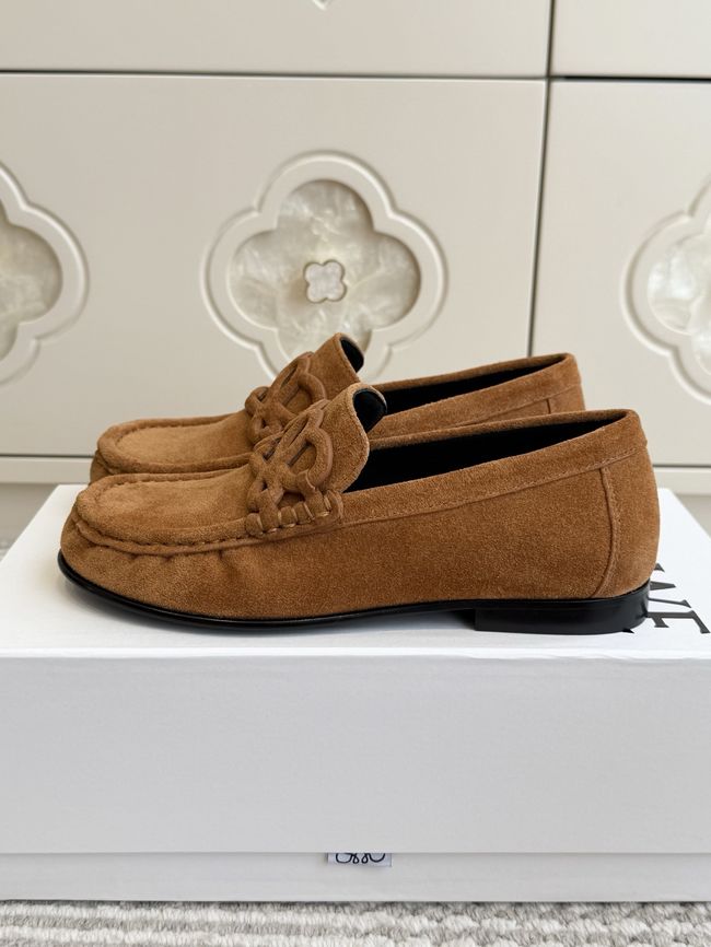 Loewe Suede cowhide Double L loafers VL290-5
